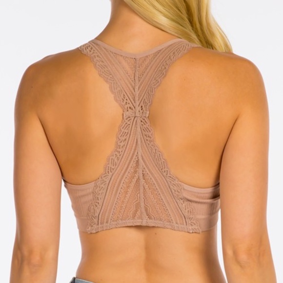 012 Lace Padded Racerback Bralette - Picture 2 of 4